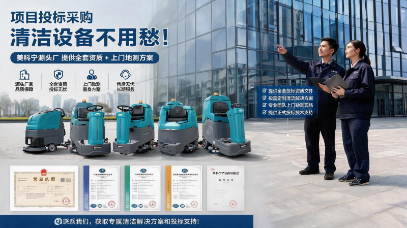 保洁、物业批量采购洗地机，美科宁源头工厂专属扶持政策详解